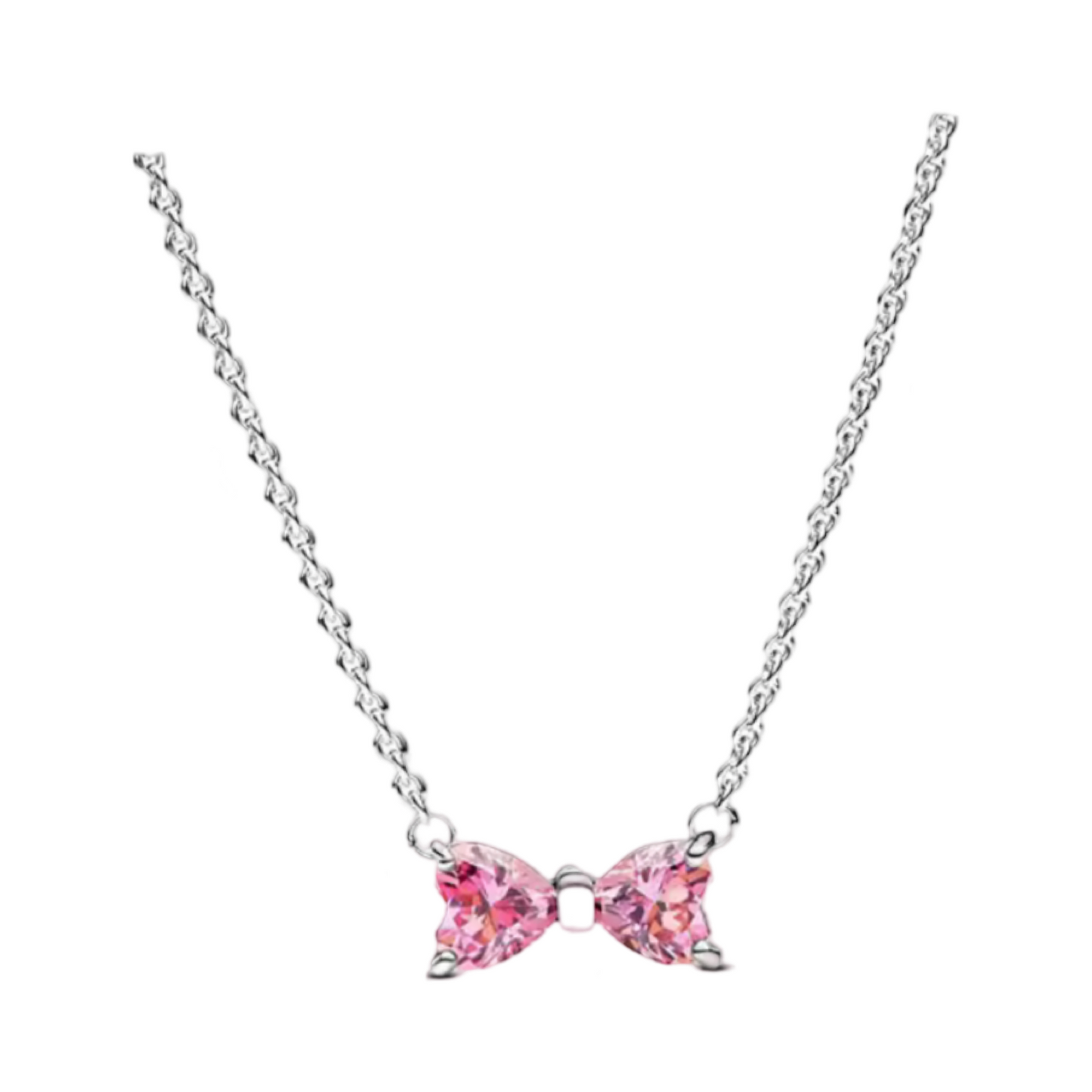 PINK BOW NECKLACE