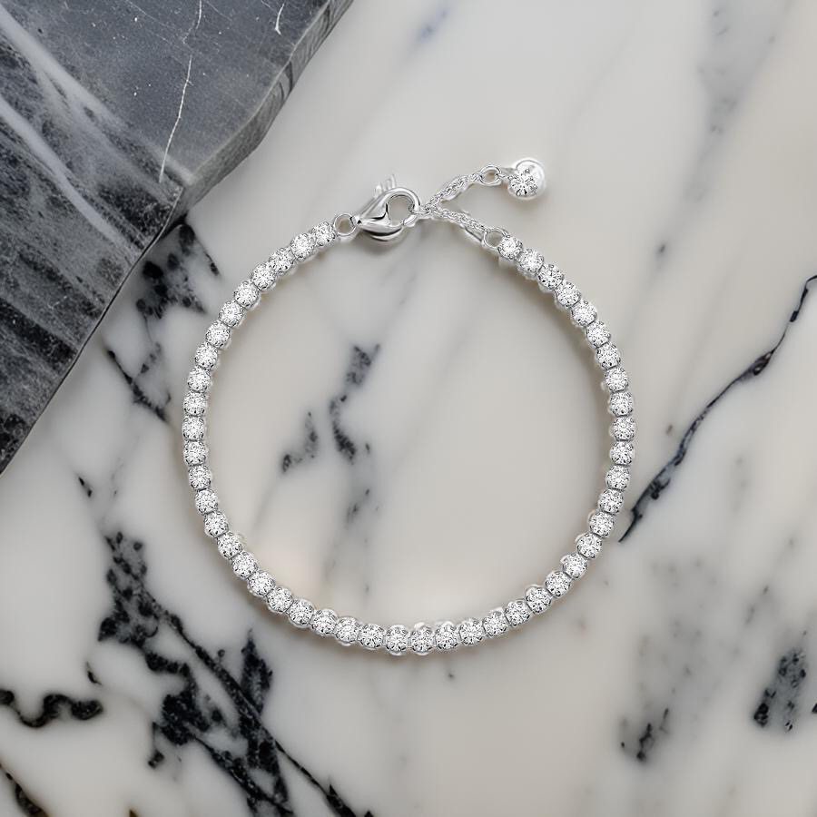 PULSERA DE TENIS DE PLATA