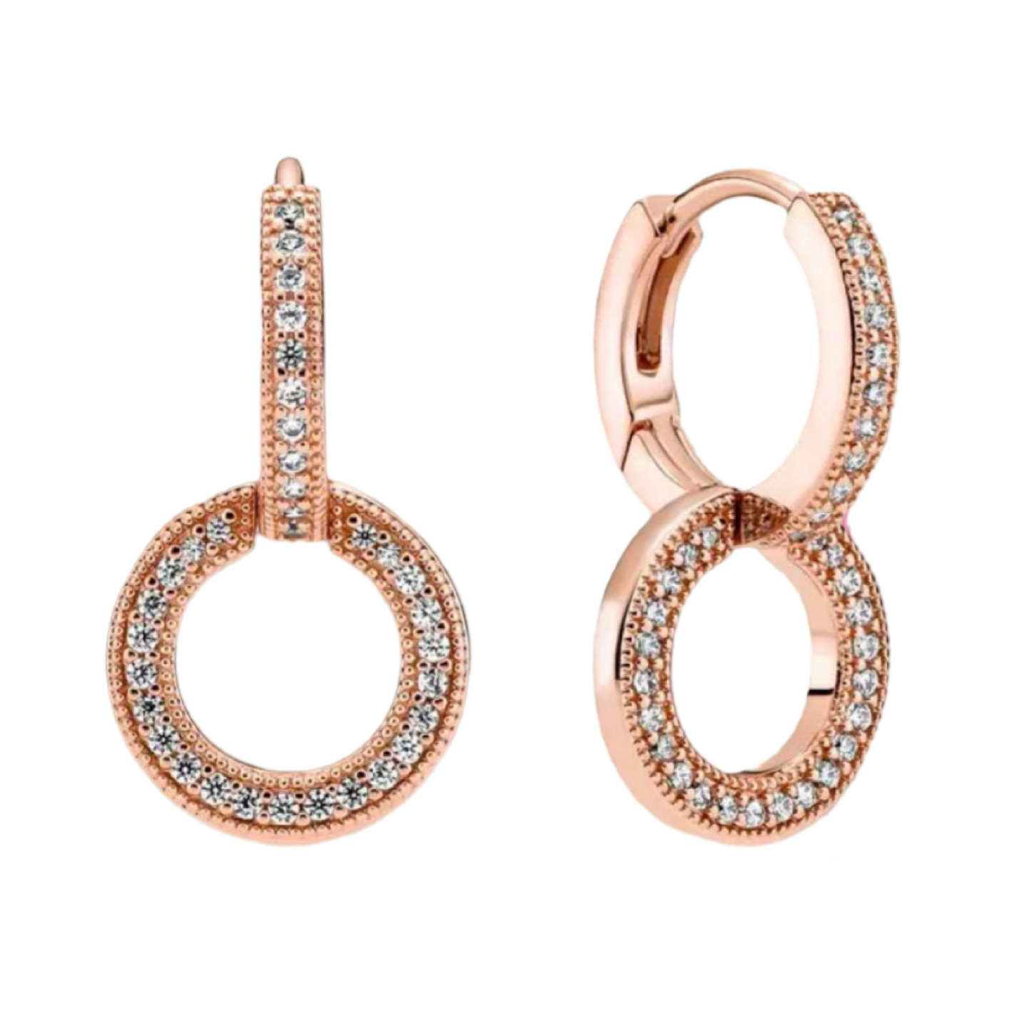 DOUBLE ROSEY HOOPS