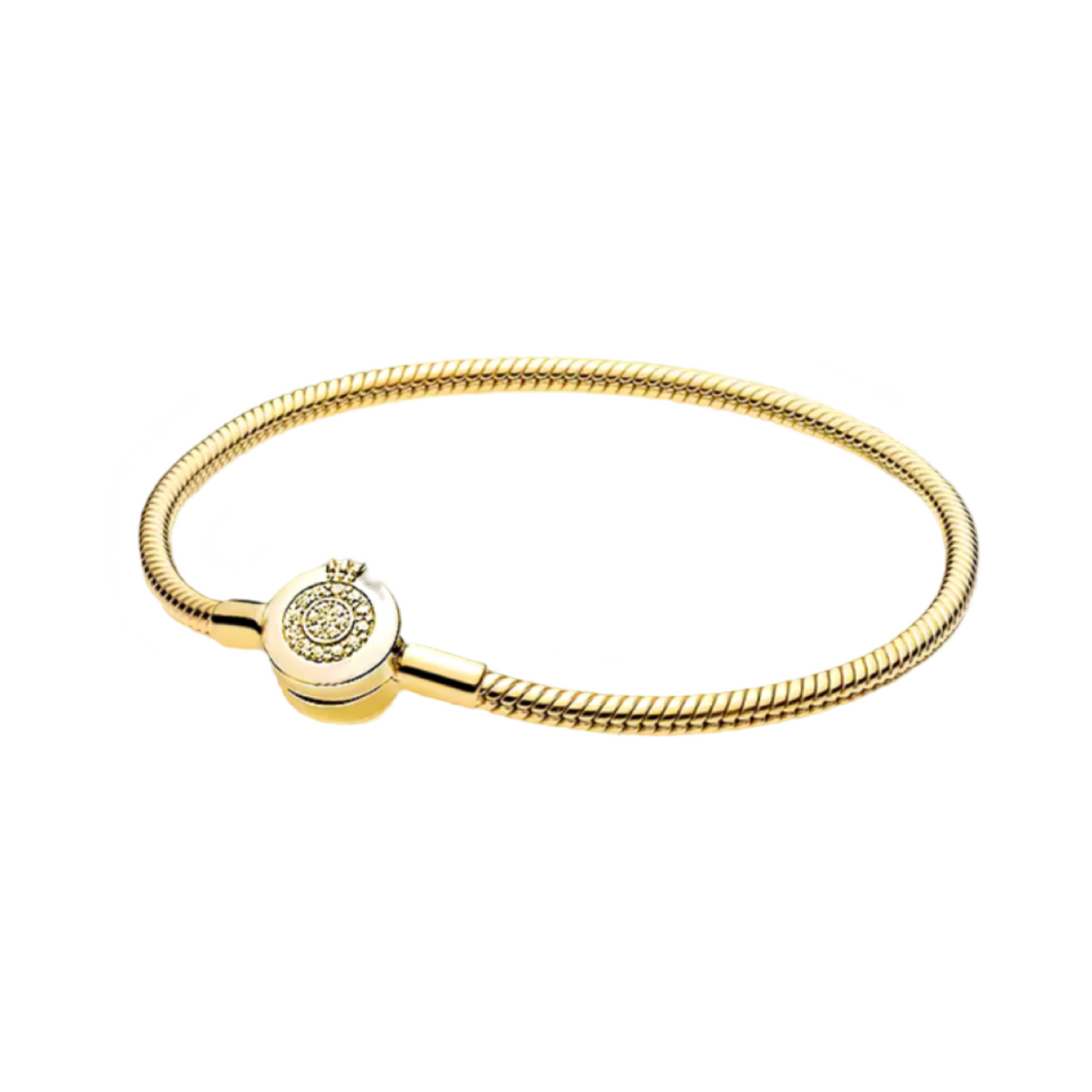 PULSERA CON CORONA DORADA