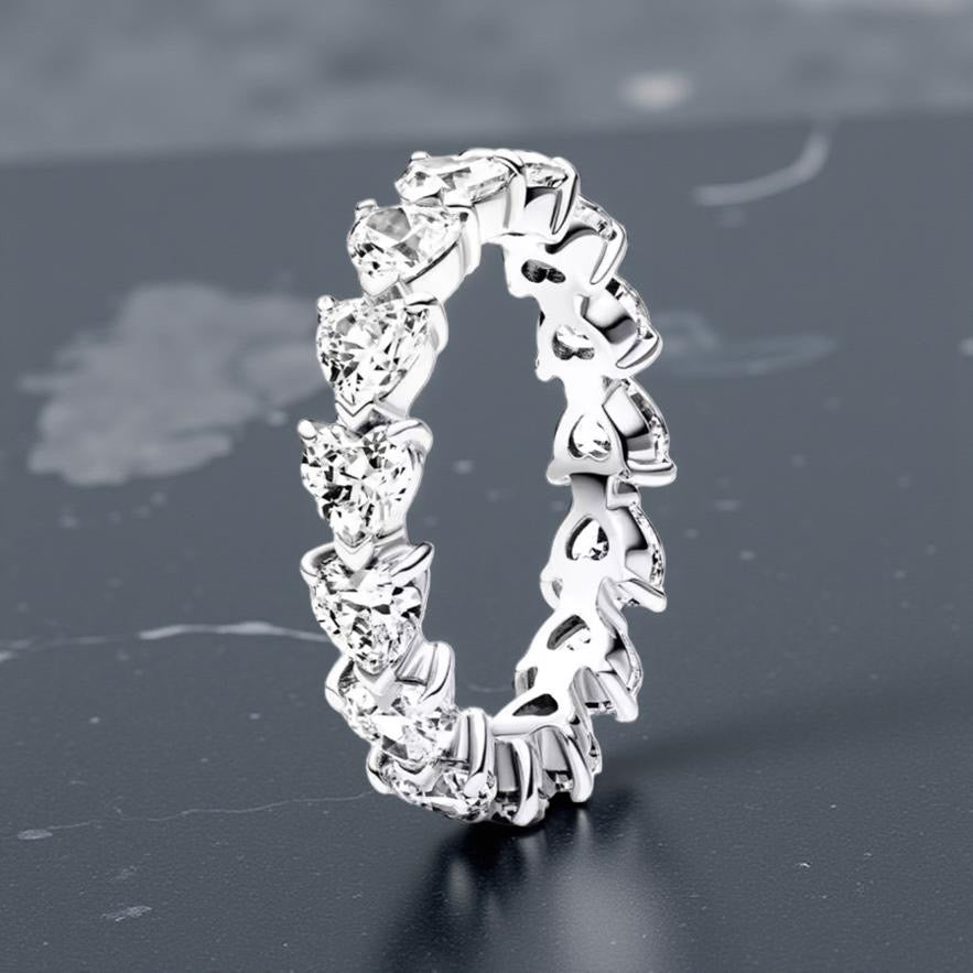 SILVER ETERNITY HEARTS