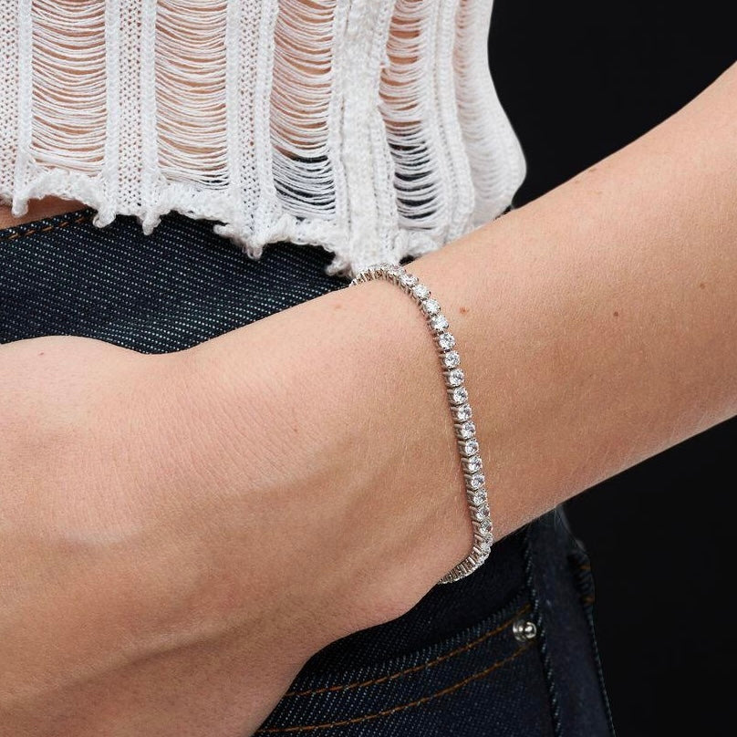 PULSERA DE TENIS DE PLATA