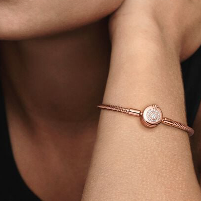 BRACELET COURONNE EN OR ROSE