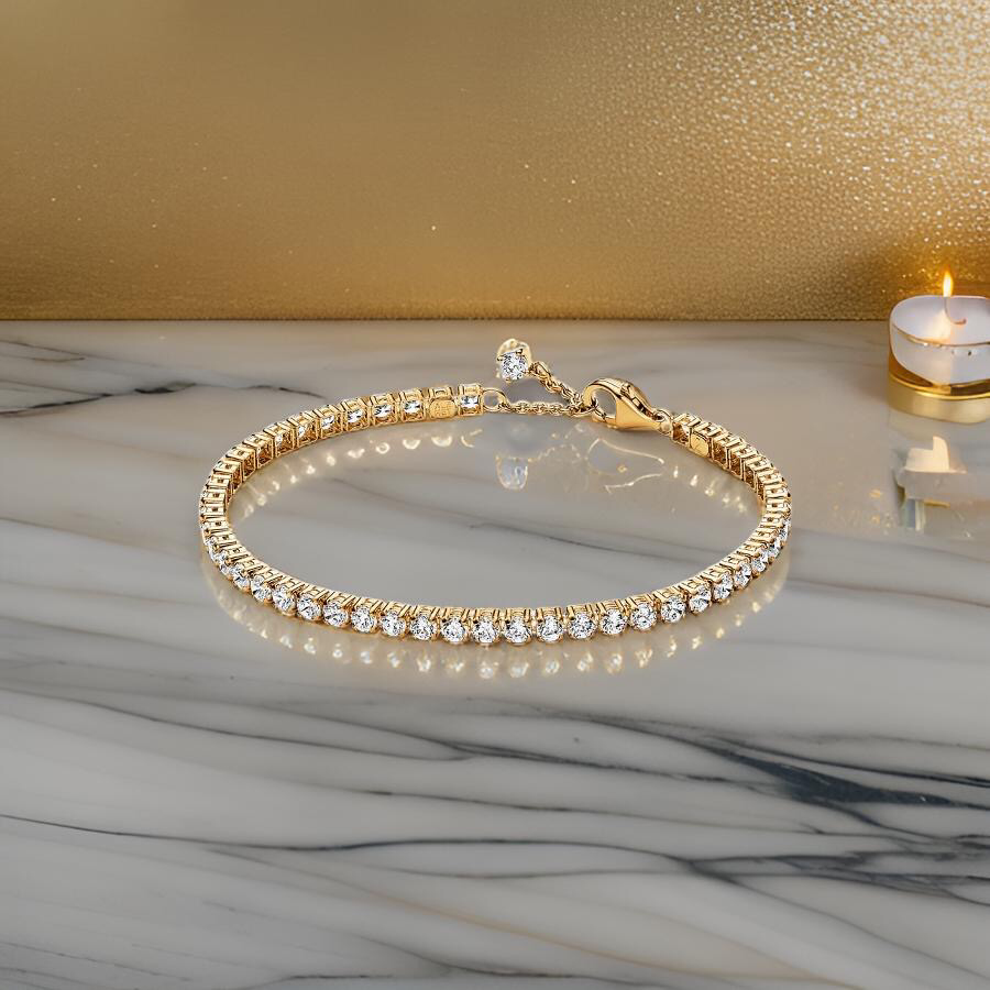 GOLD TENNIS BRACELET