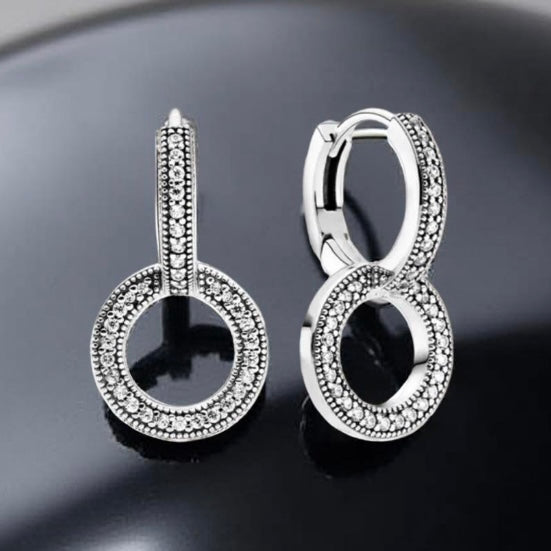 Créoles doubles en argent