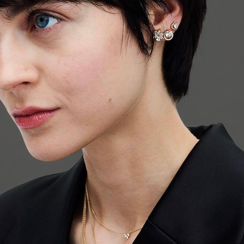 GOLDEN LOVE STUDS