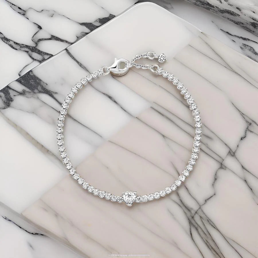 SILVER LOVE STUDS SET