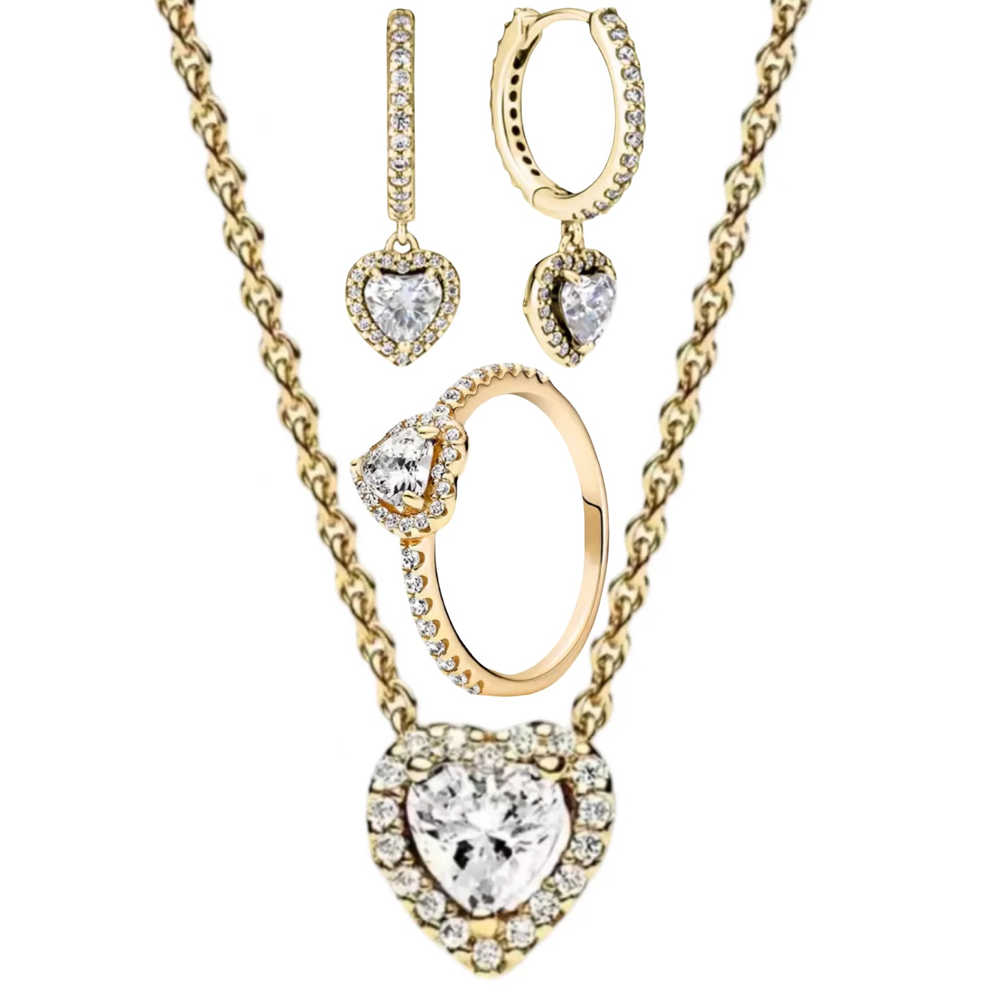 TRÍO DE AROS DE AMOR DORADO