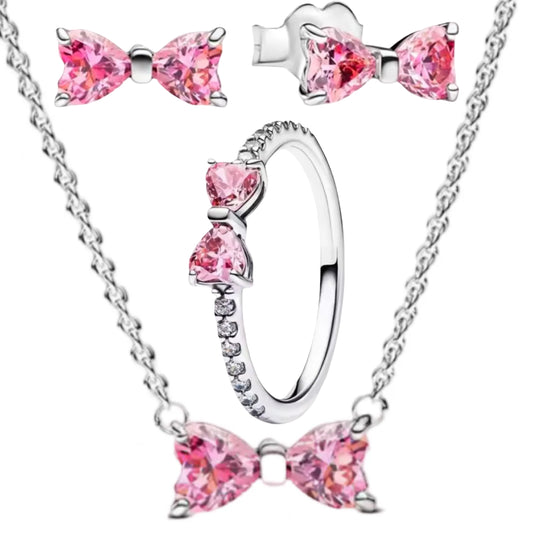 TRIO DE LAZOS ROSADOS