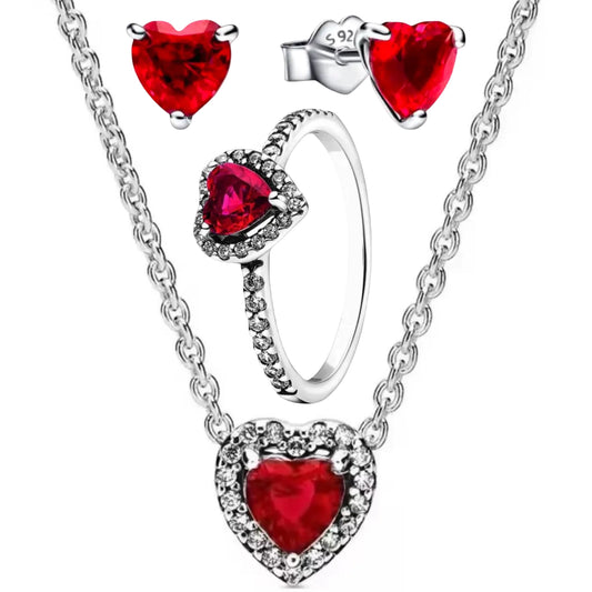 LOVE HEART STUDS TRIO