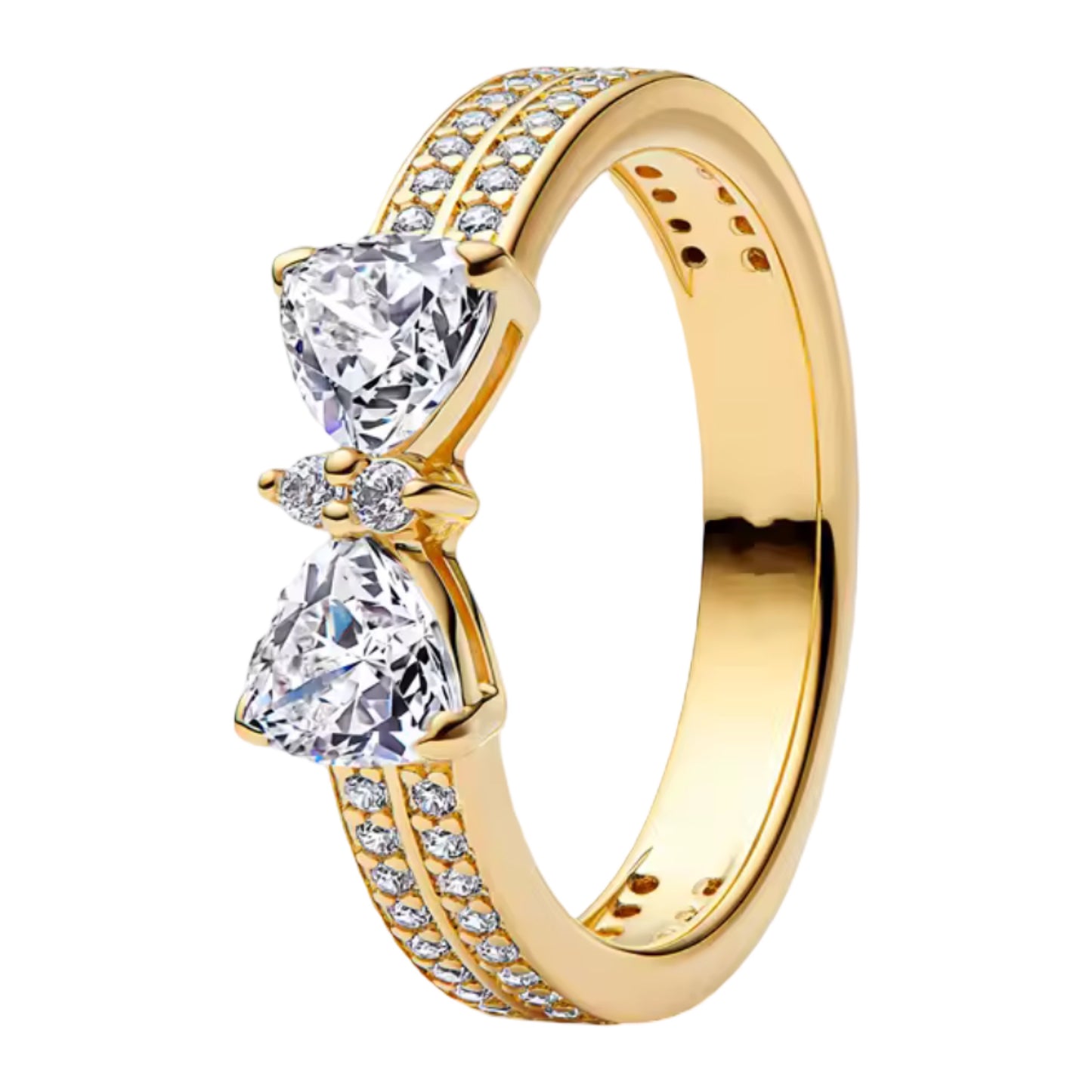 Double Golden Bow Ring