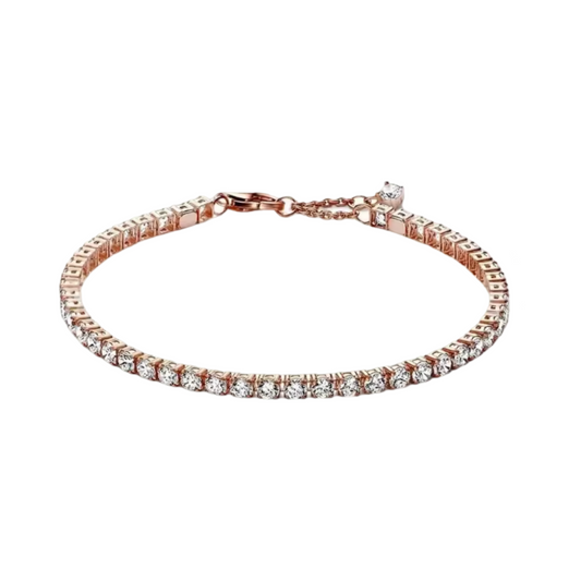 BRACELET DE TENNIS EN OR ROSE
