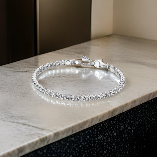 BRACELET DE TENNIS EN ARGENT