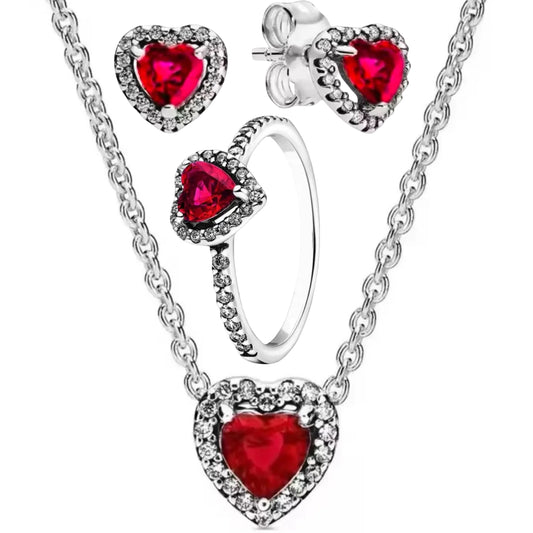 LOVE HEART STUDS TRIO