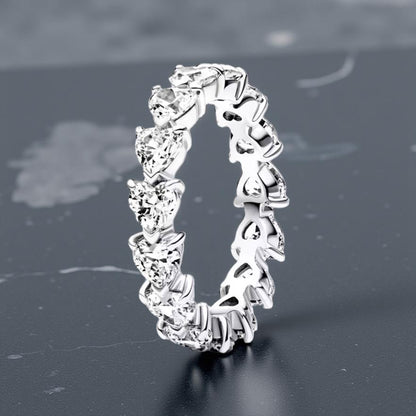 SILVER ETERNITY HEARTS