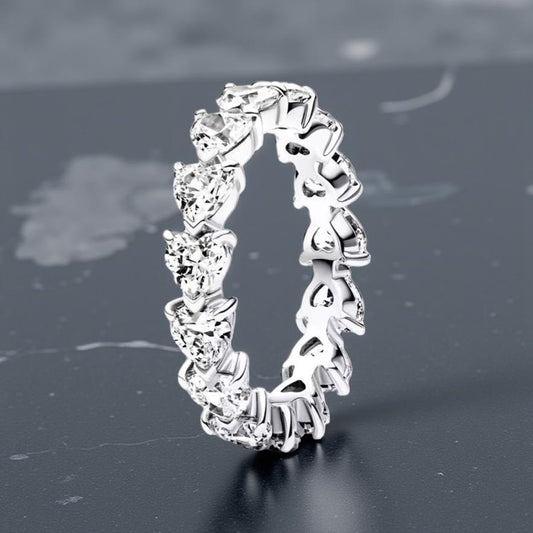 SILVER ETERNITY HEARTS