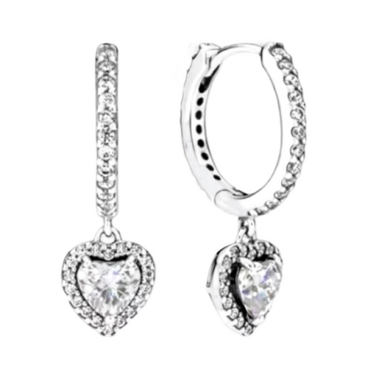 SILVER LOVE HOOPS