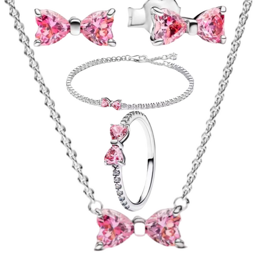 CONJUNTO DE LAZO ROSA