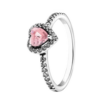 Anillo de brillo plateado