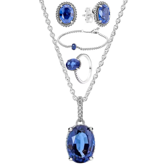 OVAL SAPPHIRE SET