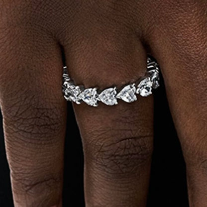 SILVER ETERNITY HEARTS