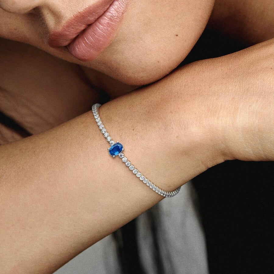 PULSERA DE ZAFIRO OVALADO