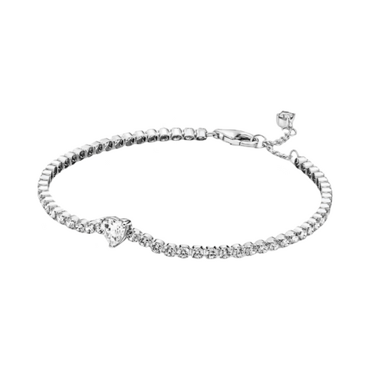 BRACELET COEUR EN ARGENT