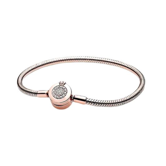 BRACELET COURONNE EN OR ROSE