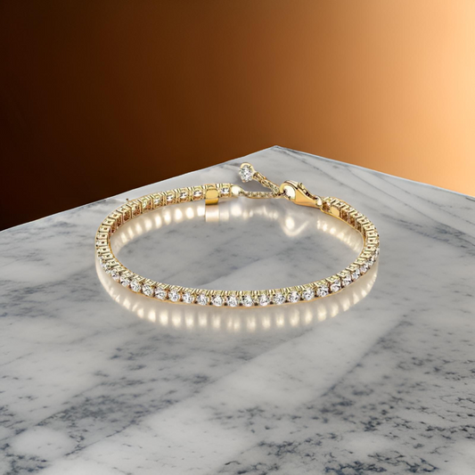 BRACELET DE TENNIS EN OR