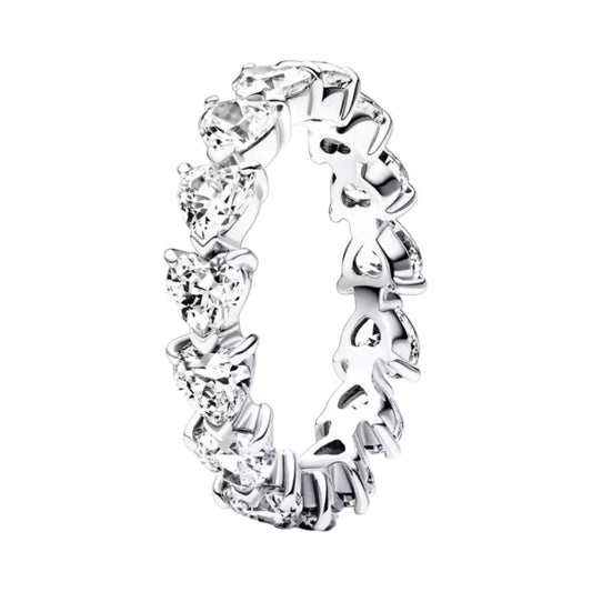 SILVER ETERNITY HEARTS